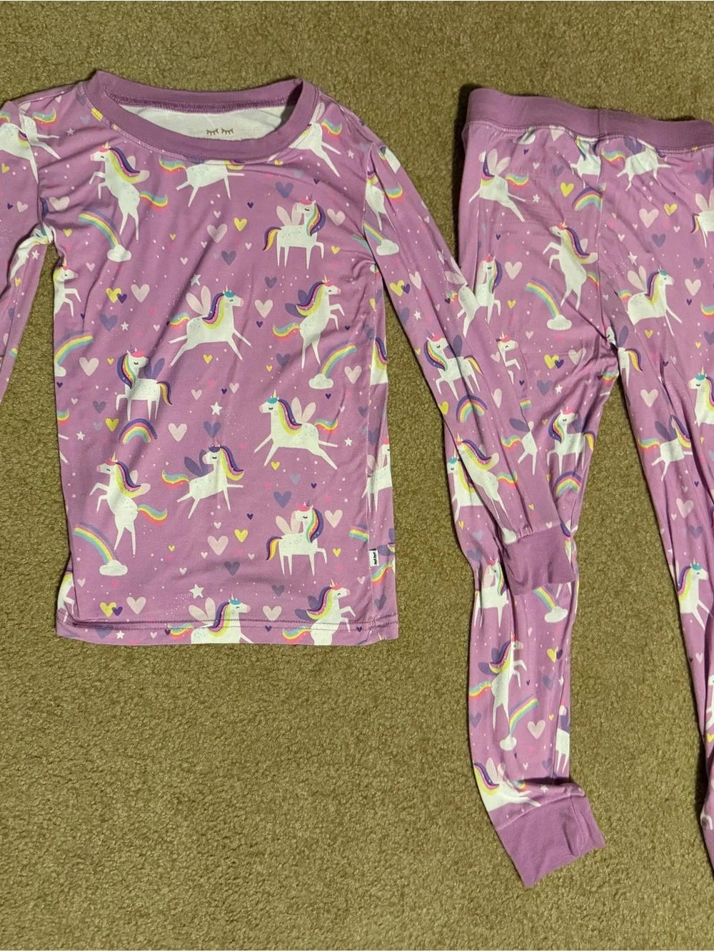 Little Sleepies Purple Unicorn Pajama Set